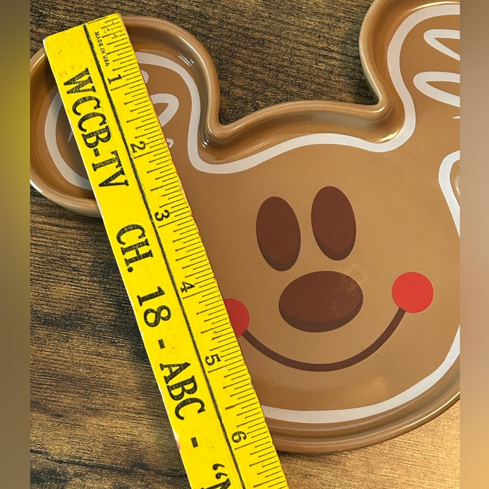 Mickey Mouse Shaped Head Gingerbread Face Plate dish Disney Parks ceramic - Picture 3 of 8